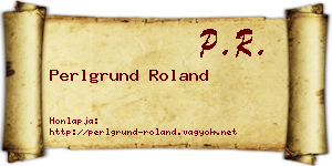 Perlgrund Roland névjegykártya